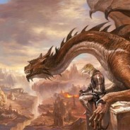 Un bello cuento de dragones y una princesa.